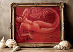 "Ruby" Limited Edition Vintage Mermaid art print