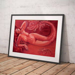 "Ruby" Limited Edition Vintage Mermaid art print