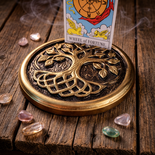 Gold Tree of Life Tarot Card Holder: Altar Decor eco resin