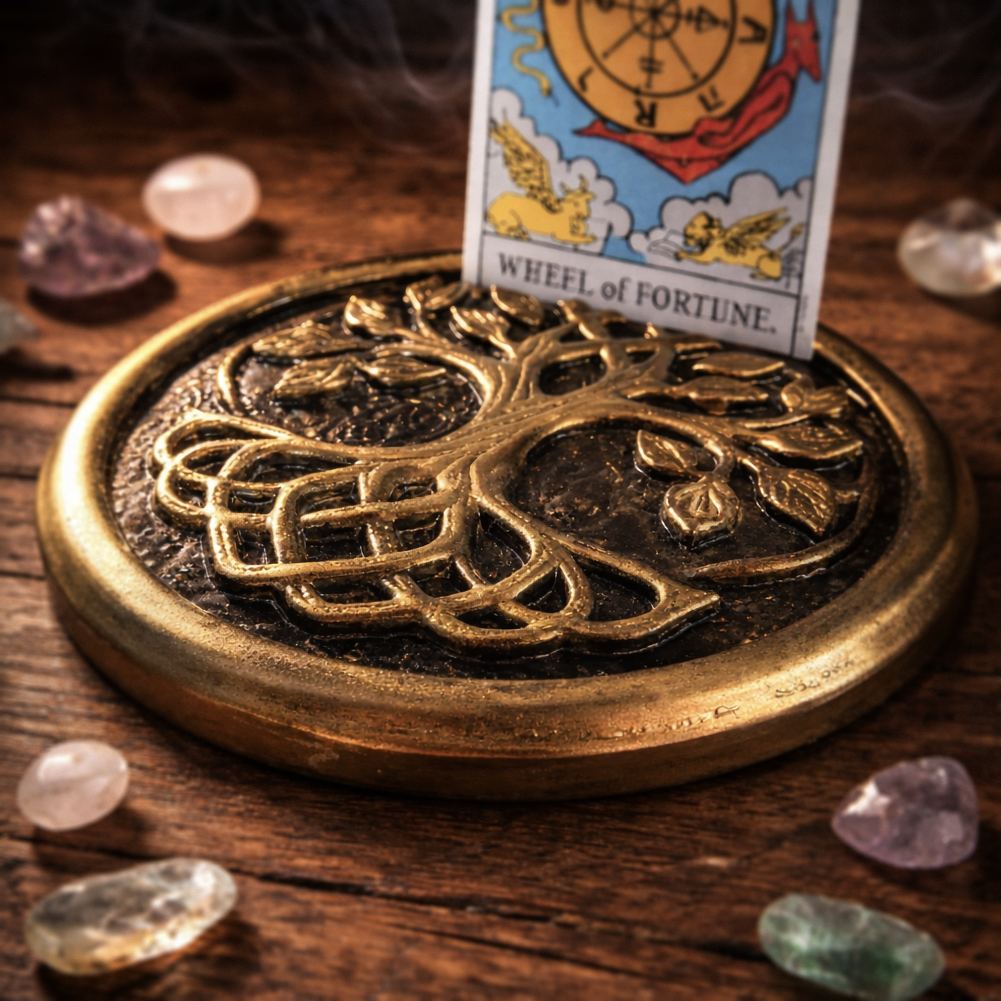 Gold Tree of Life Tarot Card Holder: Altar Decor eco resin