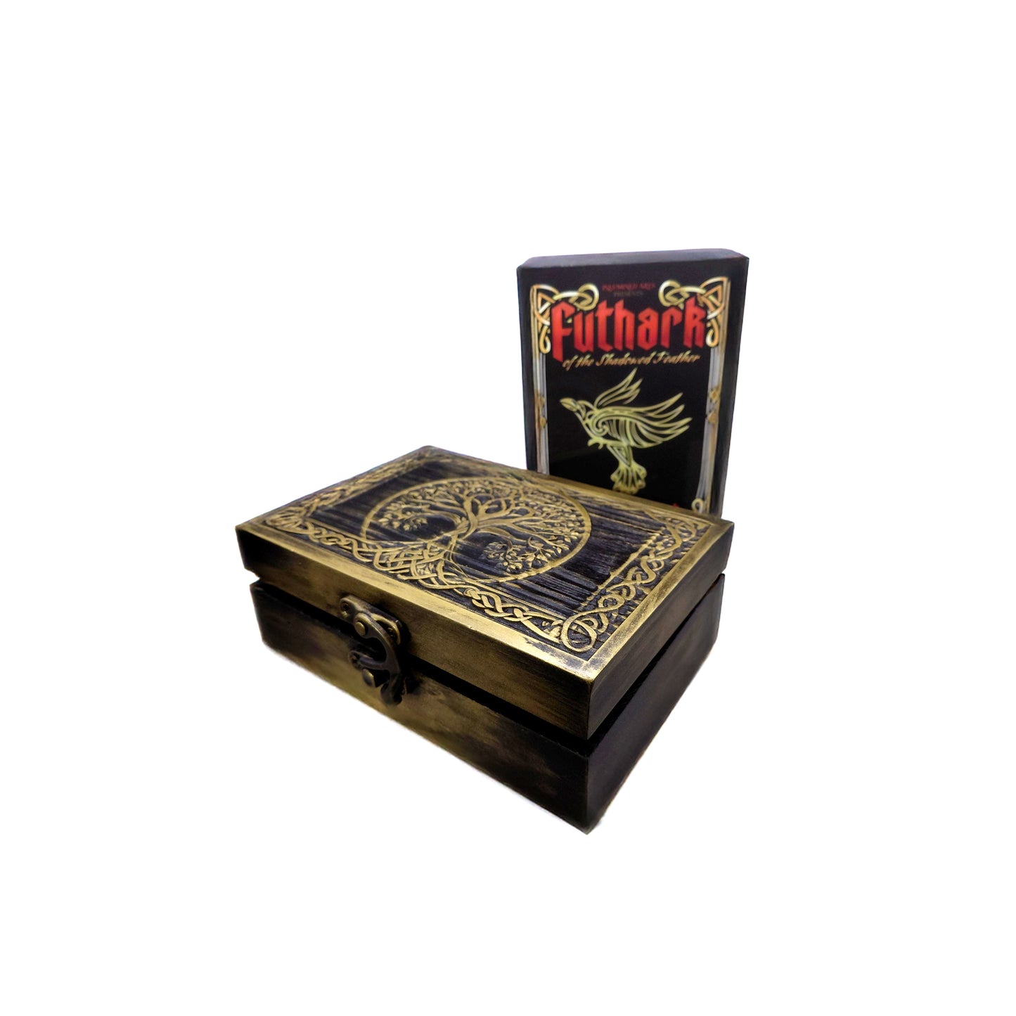 Futhark of the Shadowed Feather Runic Oracle Rune Deck GIFT SET