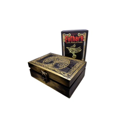 Futhark of the Shadowed Feather Runic Oracle Rune Deck GIFT SET