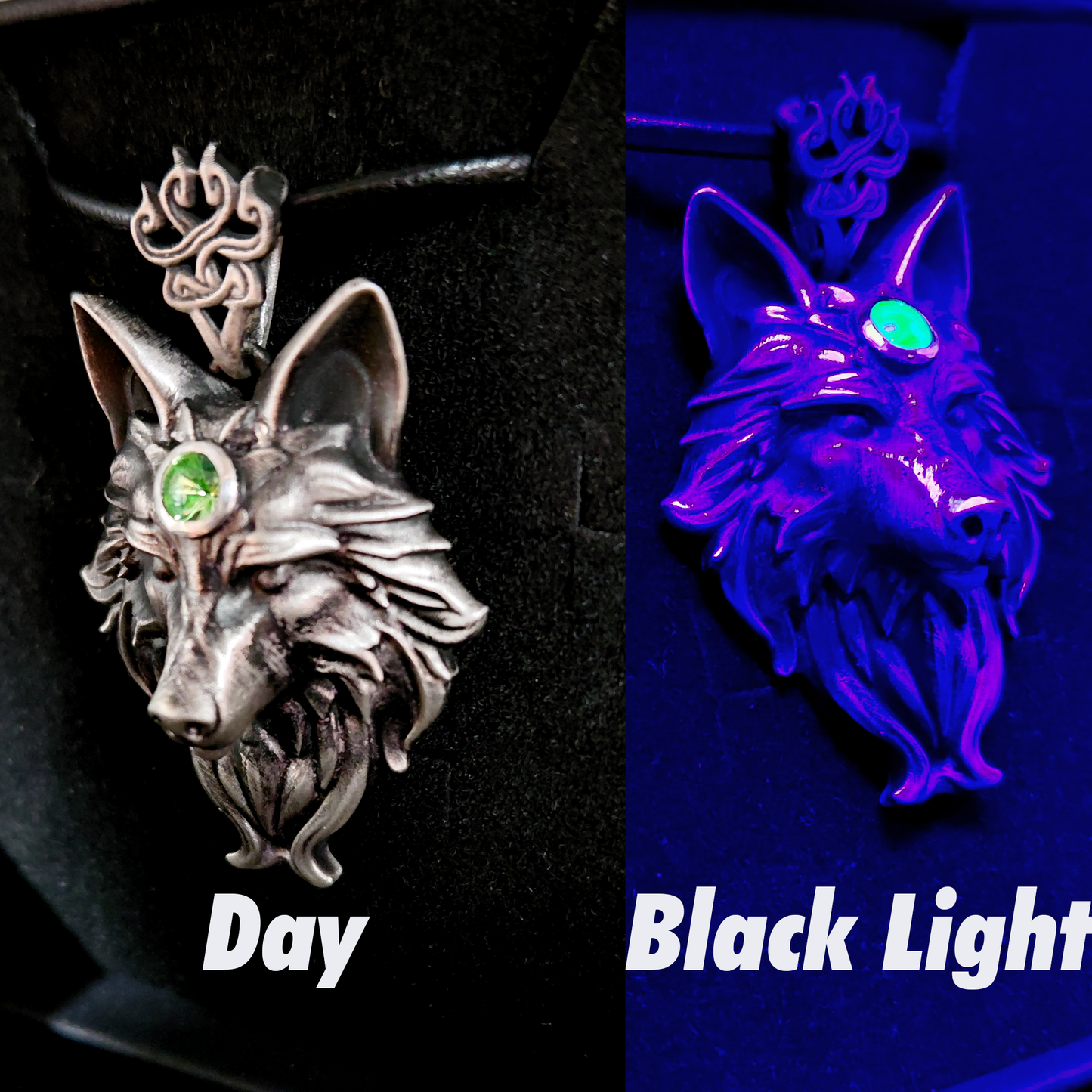 Fangborne Sterling Silver Wolf Pendant- Limited Edition- Birthstone pendant