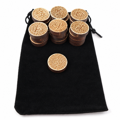 Norse Knot work Viking Rune Set, Elder Futhark Runes, Pocket Set
