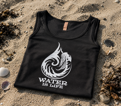 Water Is Life Mermaid Tank Top Ocean Wave Water Drop Fantasy Art Beach Lover Shirt
