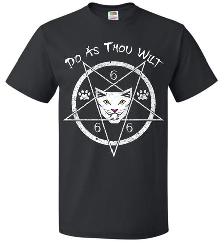 Pentagram sabbatic cat shirt DO as Thou Wilt