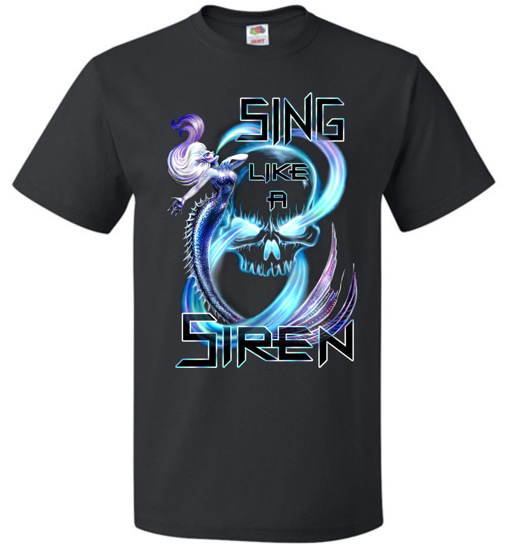 Singing Siren Plus Size  Fantasy Art mermaid  T-shirt  UNISEX   2xl-6xl - Inlumined Arts LLC