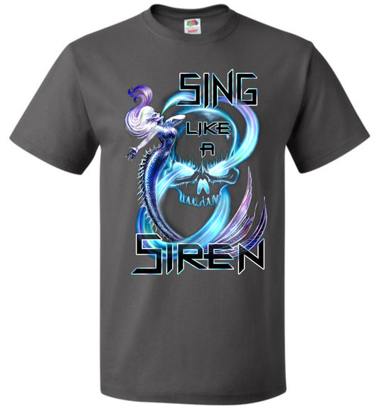 Singing Siren Plus Size  Fantasy Art mermaid  T-shirt  UNISEX   2xl-6xl - Inlumined Arts LLC