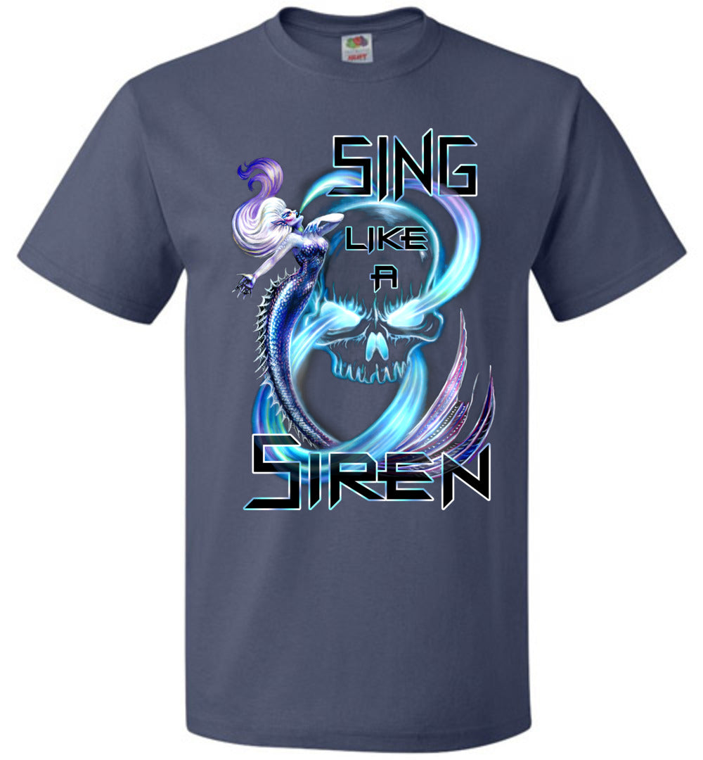 Singing Siren Plus Size  Fantasy Art mermaid  T-shirt  UNISEX   2xl-6xl - Inlumined Arts LLC