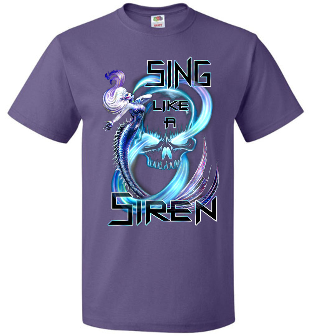 Singing Siren Plus Size  Fantasy Art mermaid  T-shirt  UNISEX   2xl-6xl - Inlumined Arts LLC
