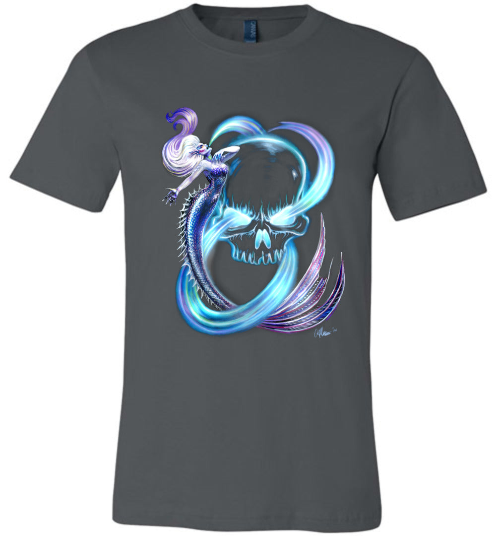 Singing Siren Fantasy Art Mermaid Shirt   canvas unisex - Inlumined Arts LLC