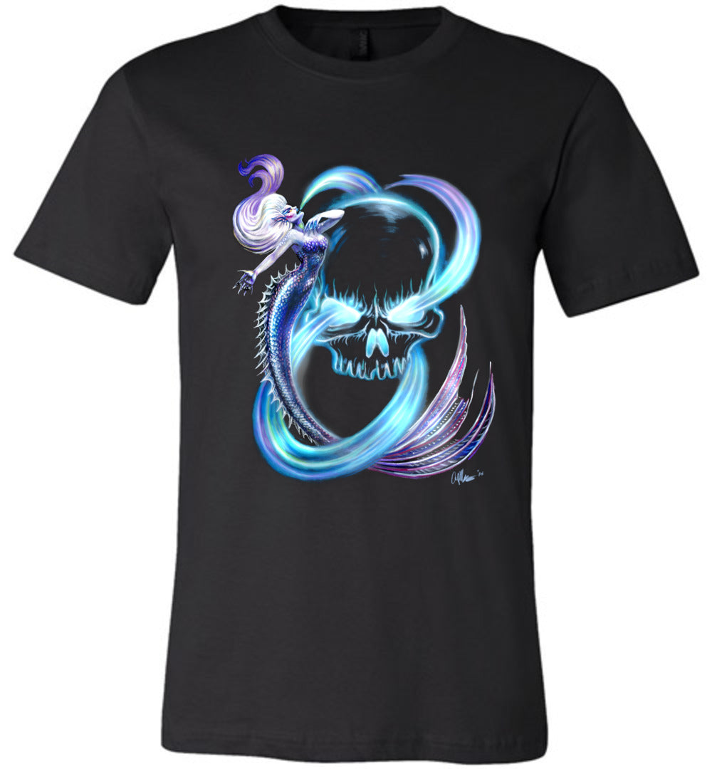 Singing Siren Fantasy Art Mermaid Shirt   canvas unisex - Inlumined Arts LLC