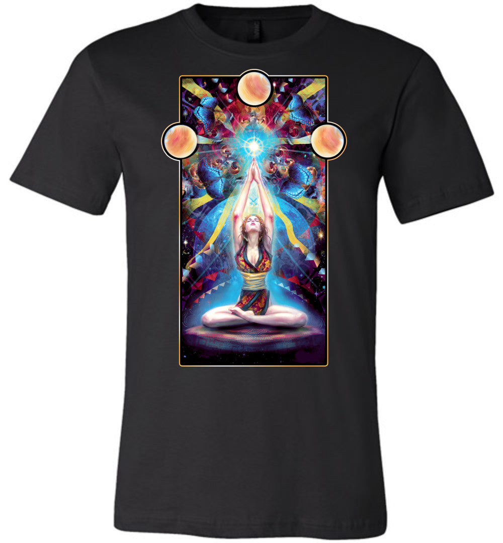 Meditation - Unisex Fitted  Fantasy Art T-shirt sizes (S-4XL) - Inlumined Arts LLC