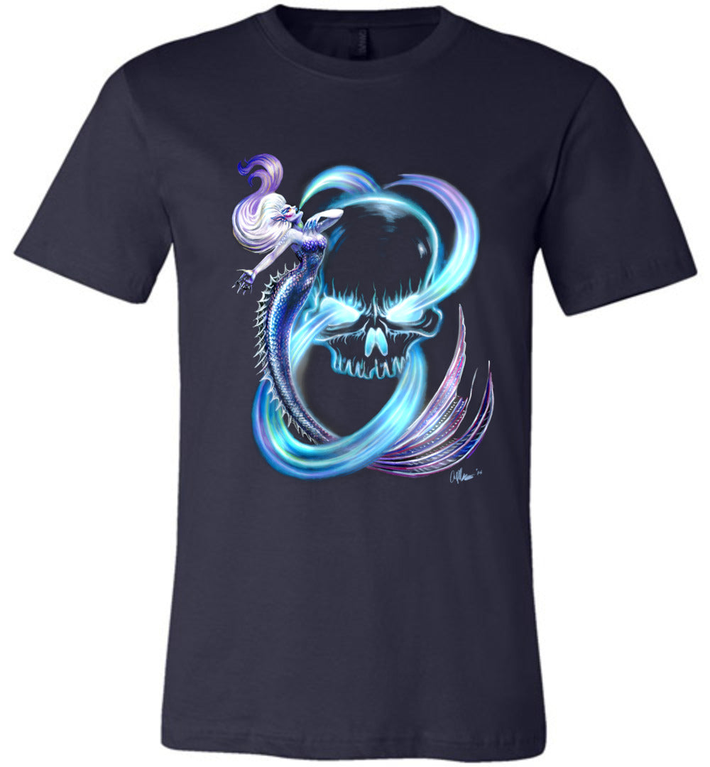 Singing Siren Fantasy Art Mermaid Shirt   canvas unisex - Inlumined Arts LLC