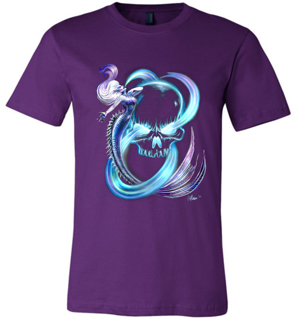 Singing Siren Fantasy Art Mermaid Shirt   canvas unisex - Inlumined Arts LLC