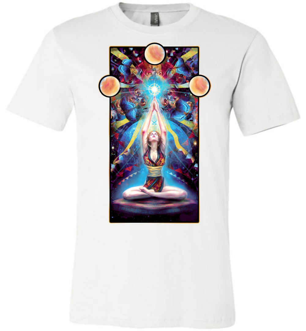 Meditation - Unisex Fitted  Fantasy Art T-shirt sizes (S-4XL) - Inlumined Arts LLC