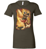 Valkyrie Norse Ladies Fitted Fantasy Art graphic shirt Dark (S-2x)