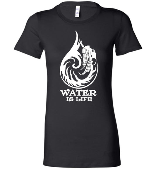 Womens ladies fit mermaid waterdrop abstract Fantasy Graphic t-shirt - Inlumined Arts LLC
