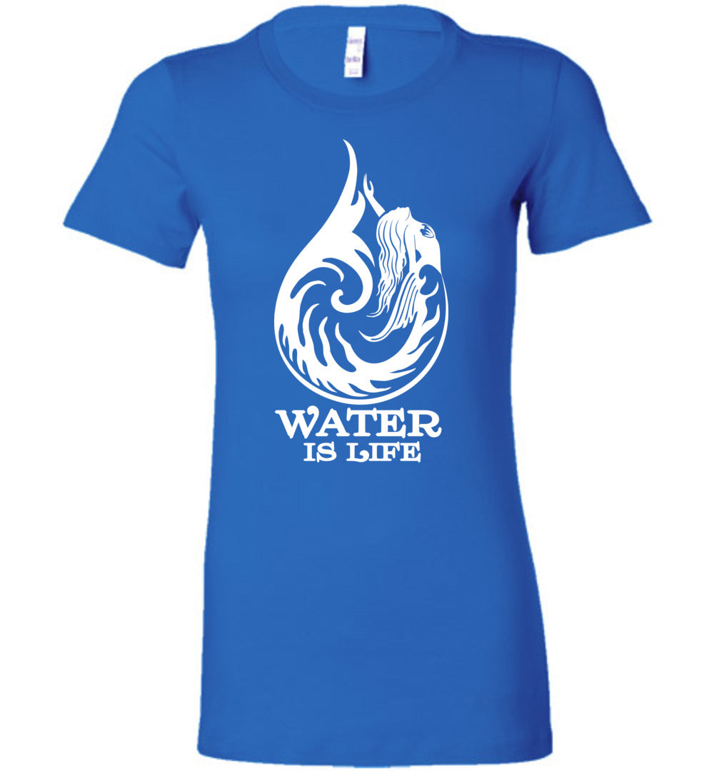 Womens ladies fit mermaid waterdrop abstract Fantasy Graphic t-shirt - Inlumined Arts LLC