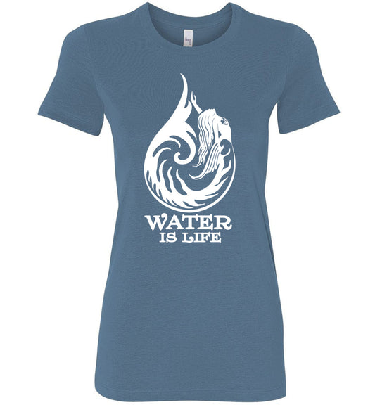 Womens ladies fit mermaid waterdrop abstract Fantasy Graphic t-shirt - Inlumined Arts LLC