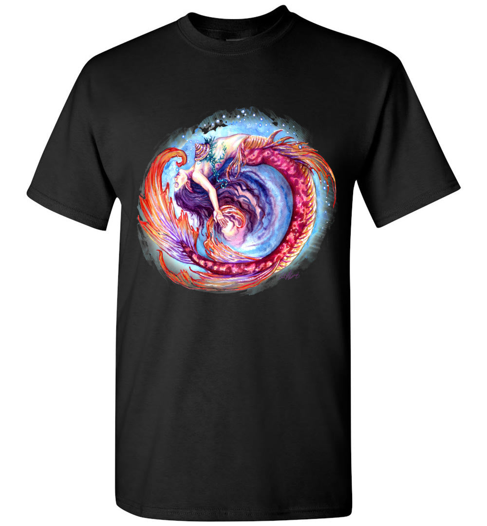 Mermaid Siren Fantasy Art Ocean Color Swirl Shirt Glidan unisex (s-5xl) - Inlumined Arts LLC
