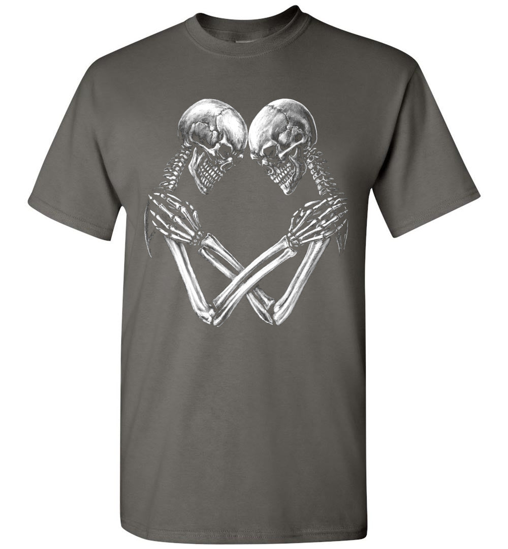 Skeleton Heart Unisex  t-shirt  Human Rights political  skull love - Inlumined Arts LLC