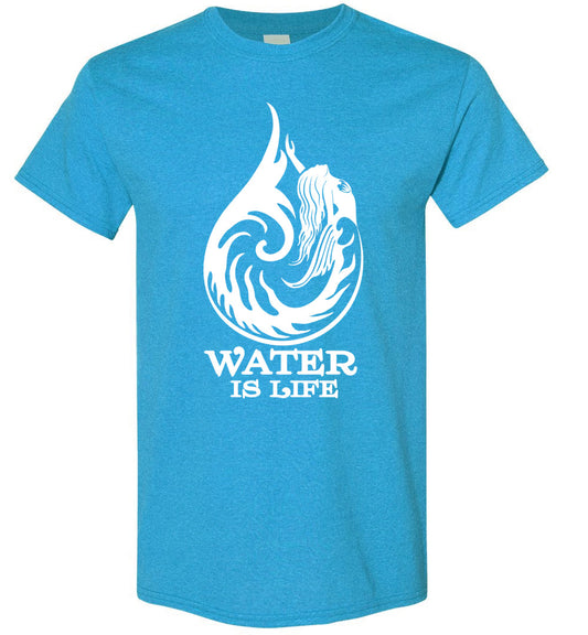 Water Is Life Mermaid water drop T-shirt s-6xl unisex men women - Inlumined Arts LLC