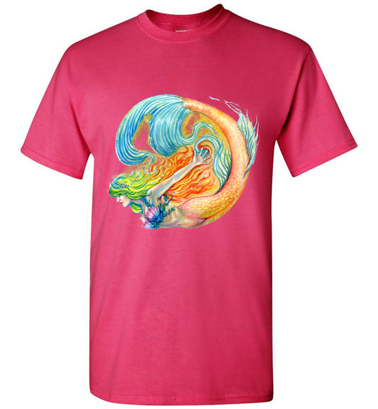 Colorswirl Rainbow Siren Mermaid Beachwear t-shirt  Unisex - Inlumined Arts LLC