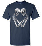 Skeleton Heart Unisex  t-shirt  Human Rights political  skull love