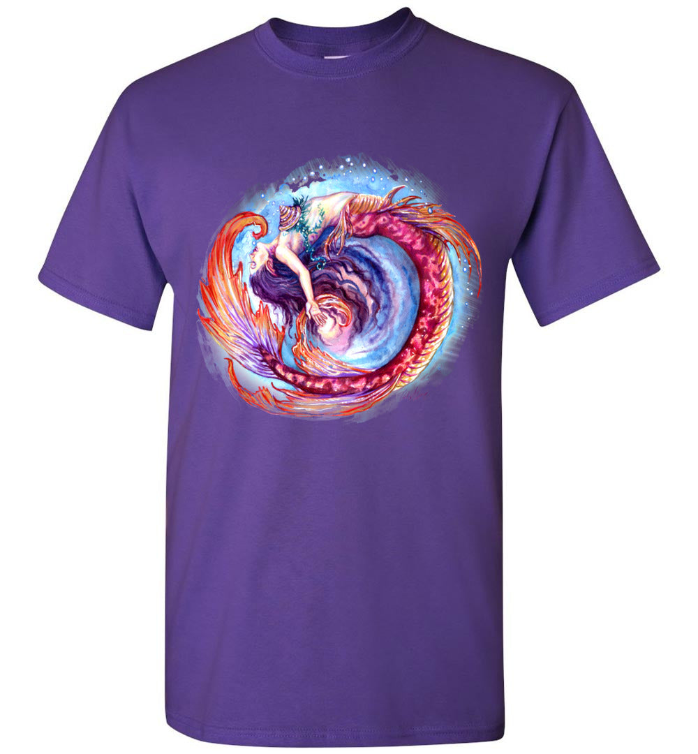 Mermaid Siren Fantasy Art Ocean Color Swirl Shirt Glidan unisex (s-5xl) - Inlumined Arts LLC