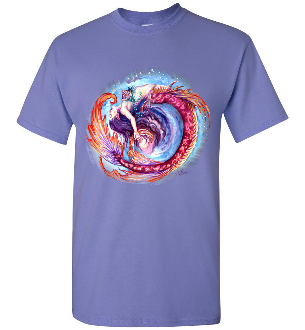 Mermaid Siren Fantasy Art Ocean Color Swirl Shirt Glidan unisex (s-5xl) - Inlumined Arts LLC