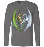 Entwined Dragons- Fantasy Art Unisex Long Sleeve Graphic Shirt ( S-2xL)