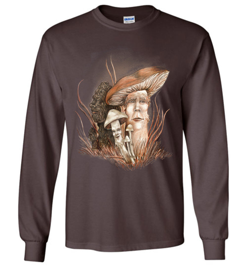 Mushroom People -  unisex gildan long sleeve mushroom fall  t-shirt (s-5xl) - Inlumined Arts LLC
