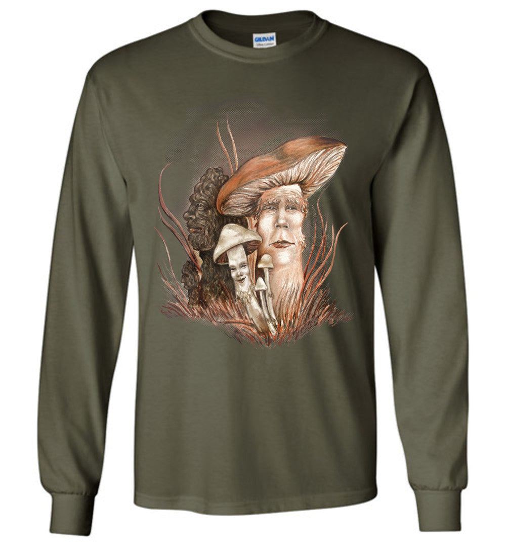Mushroom People -  unisex gildan long sleeve mushroom fall  t-shirt (s-5xl) - Inlumined Arts LLC