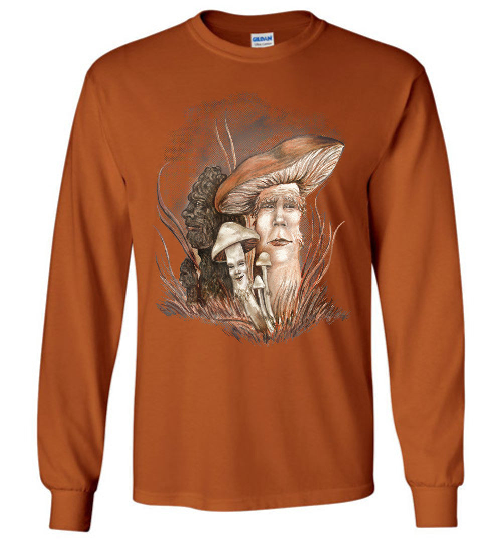 Mushroom People -  unisex gildan long sleeve mushroom fall  t-shirt (s-5xl) - Inlumined Arts LLC