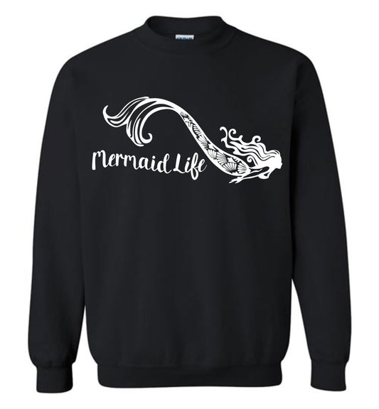 Mermaid Life Unisex Sweatshirt mens womens ocean summer boating - Inlumined Arts LLC