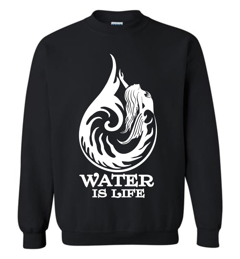 Mermaid Life water drop fantasy art graphic sweat shirt unisex - Inlumined Arts LLC