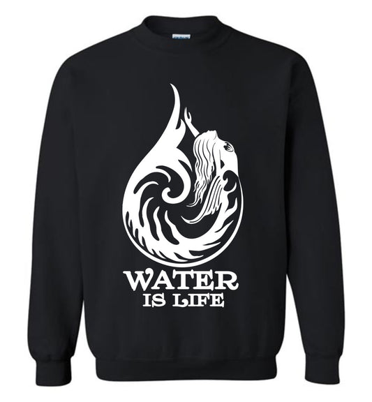 Mermaid Life water drop fantasy art graphic sweat shirt unisex - Inlumined Arts LLC