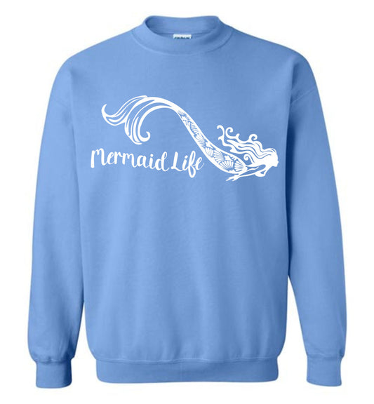 Mermaid Life Unisex Sweatshirt mens womens ocean summer boating - Inlumined Arts LLC