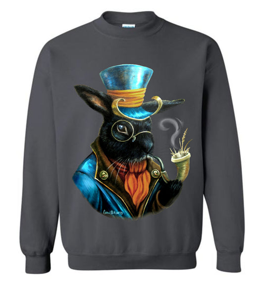 Steam Punk Smoking bunny rabbit Sweat Shirt Fall Unisex (s - 5xl ) - Inlumined Arts LLC