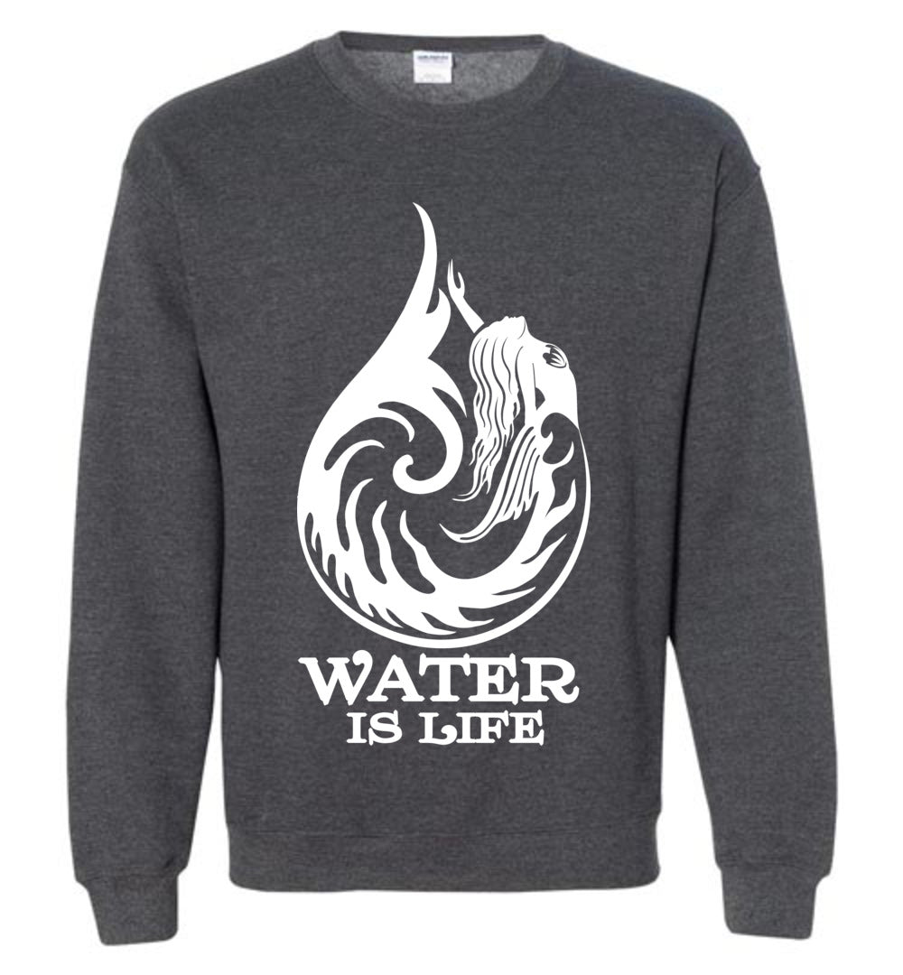 Mermaid Life water drop fantasy art graphic sweat shirt unisex - Inlumined Arts LLC