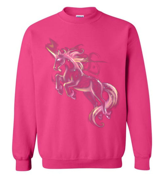 Celestial Etherial Pink Unicorn Graphic Sweatshirt S-5xl - Inlumined Arts LLC