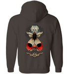 Magical Death Head Moth Occult Zip Hoodie