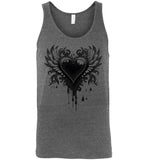 Gothic Emo Rock and Roll Bleeding Heart Unisex Tank Top