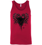 Gothic Emo Rock and Roll Bleeding Heart Unisex Tank Top