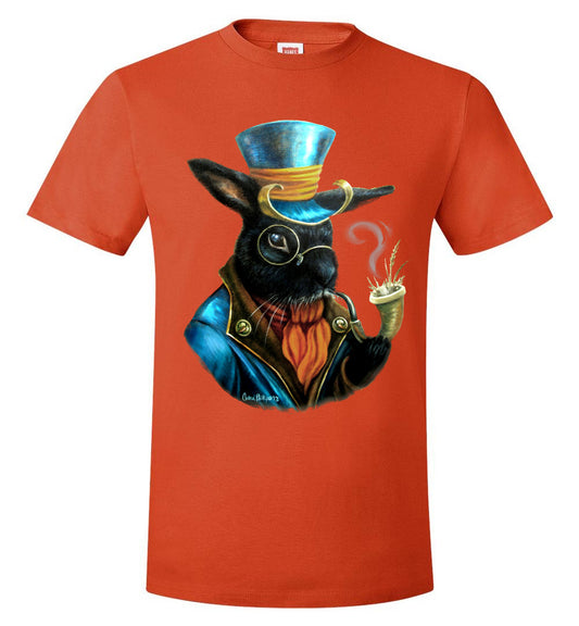 Steam Punk Smoking Bunny T-shirt fall Autumn unisex ( s - 3xl ) - Inlumined Arts LLC