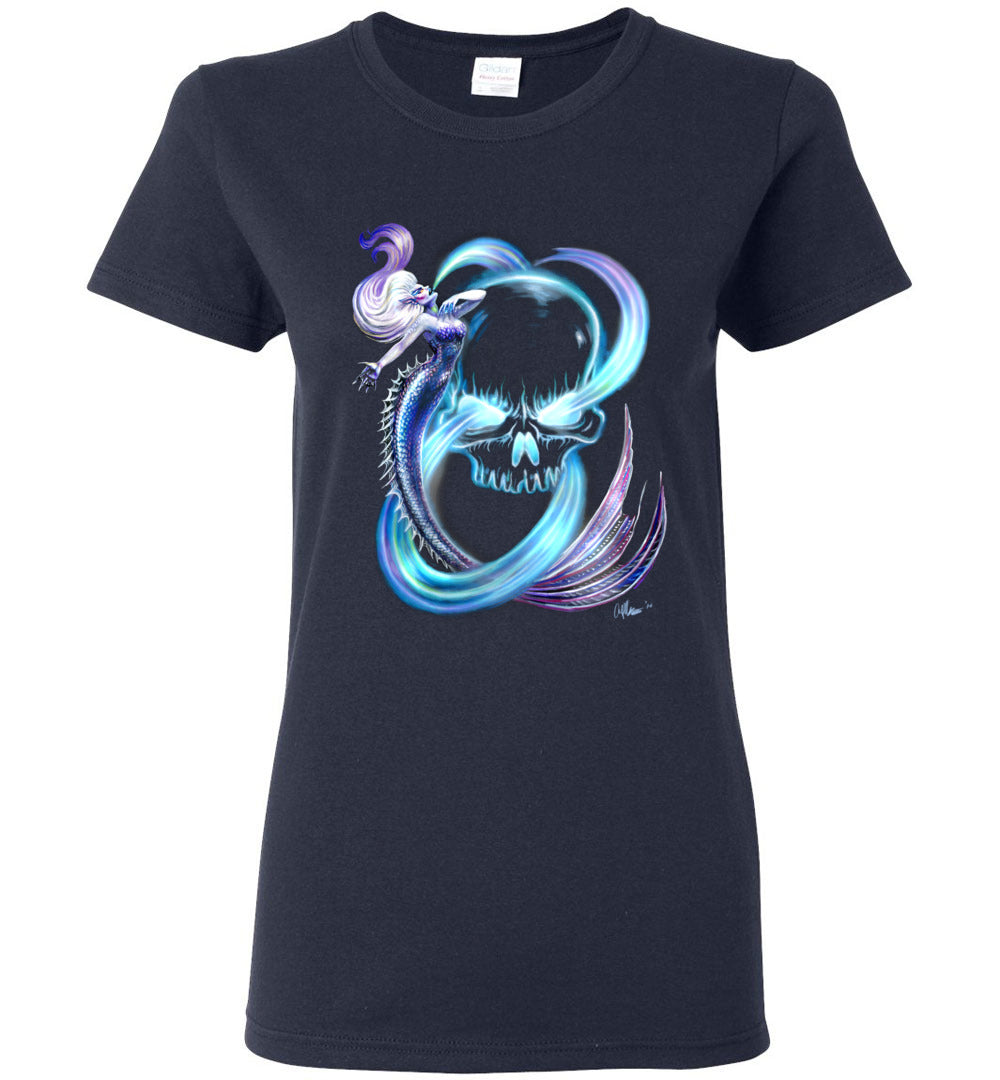 Singing Siren Fantasy Art Mermaid Shirt Glidan Ladies s-3xl - Inlumined Arts LLC
