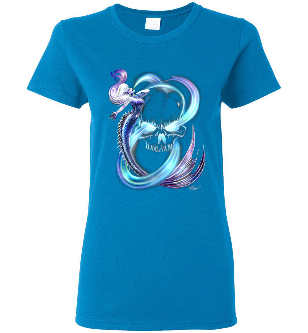 Singing Siren Fantasy Art Mermaid Shirt Glidan Ladies s-3xl - Inlumined Arts LLC