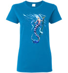 Deep Blue Merman Mermaid Ocean  Fish T-shirt Women Fit