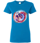 Mermaid Siren Fantasy Art Ocean Color Swirl Shirt Glidan Ladies